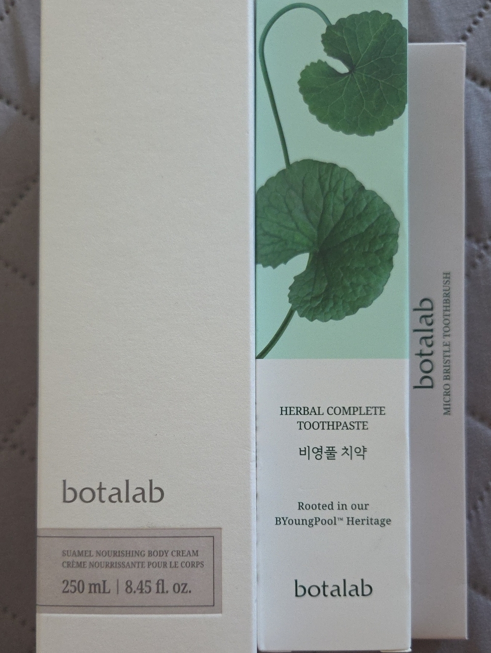Botalab K-Beauty Bundle: Body Cream, Herbal Toothpaste, Micro Bristle Toothbrush